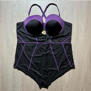 Torrid Disney Ursula Strappy Back One Piece Swimsuit